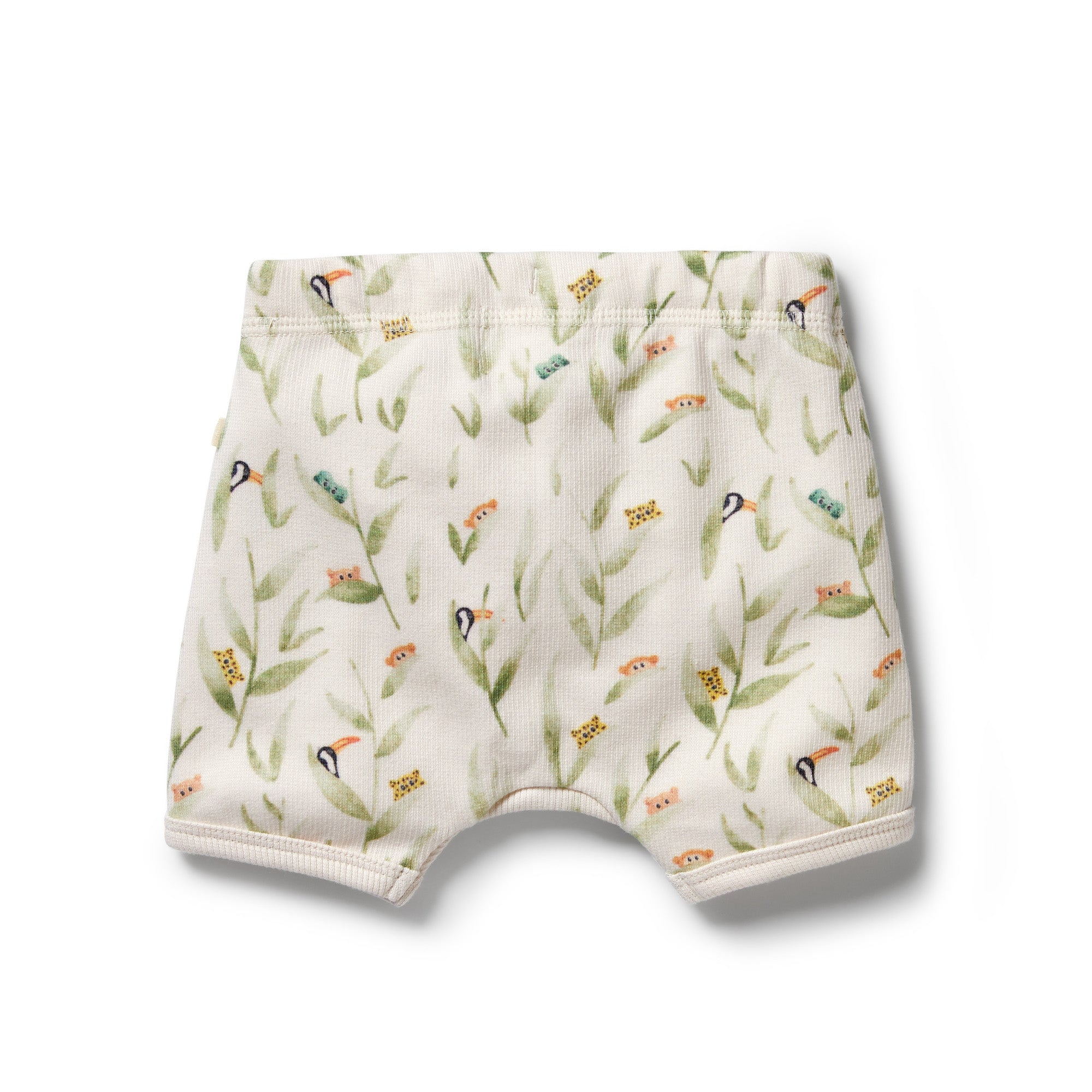 Organic Rib Tie Front Shorts - Peek-a-Boo