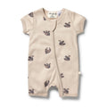 Organic Rib Boyleg Zipsuit - Little Swan