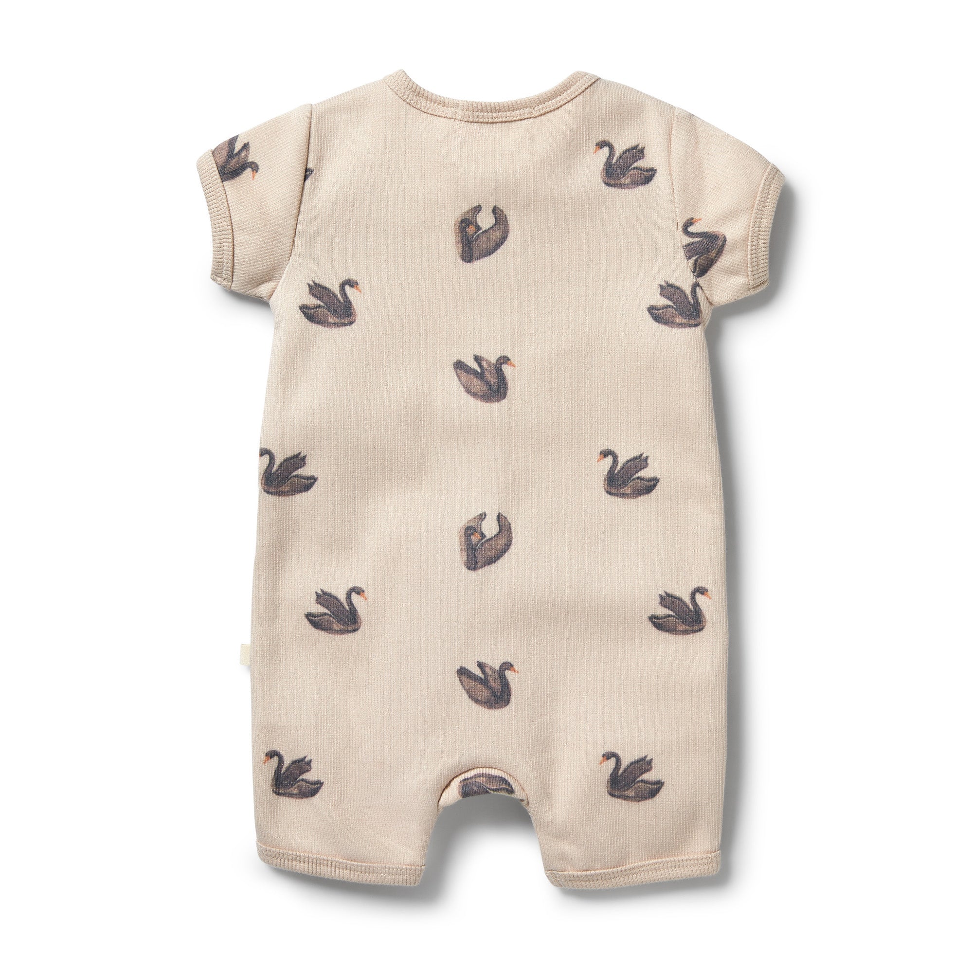 Organic Rib Boyleg Zipsuit - Little Swan