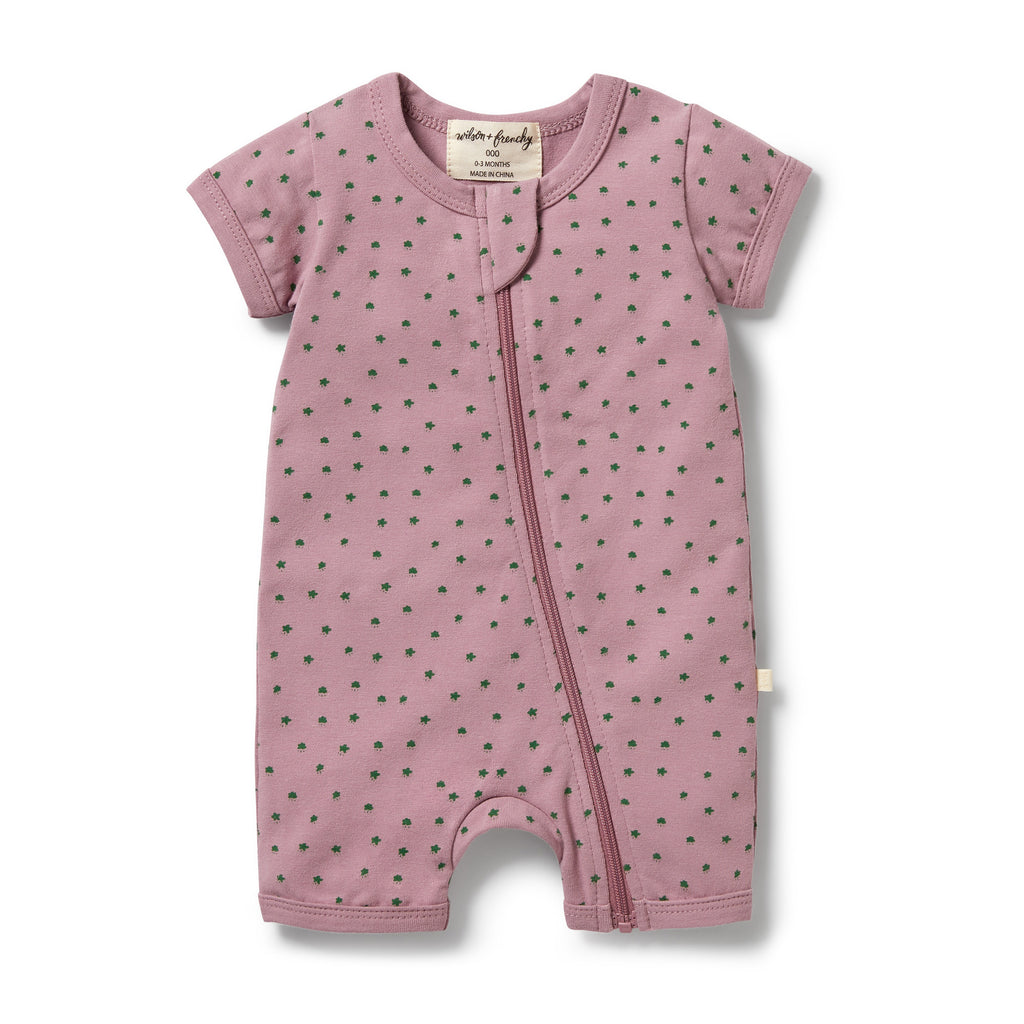Organic Boyleg Zipsuit - Little Clover