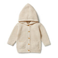 Knitted Button Jacket - Sand Melange