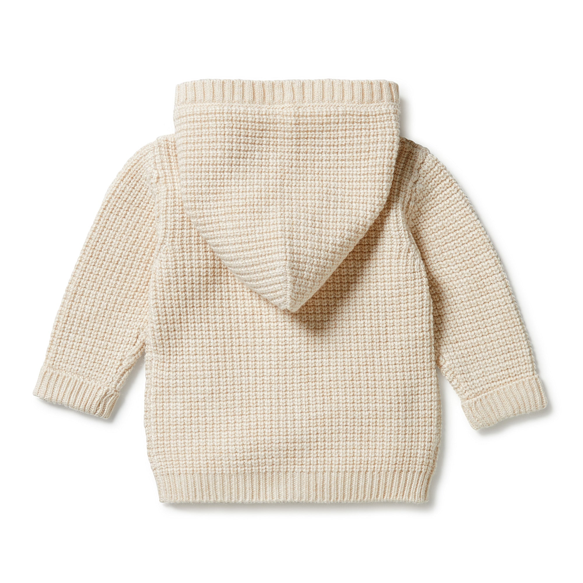 Knitted Button Jacket - Sand Melange