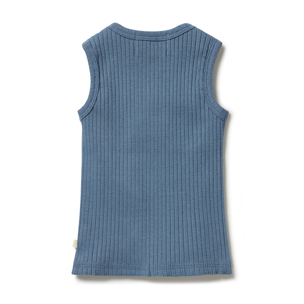 Wilson and Frenchy Organic Rib Singlet | Ocean