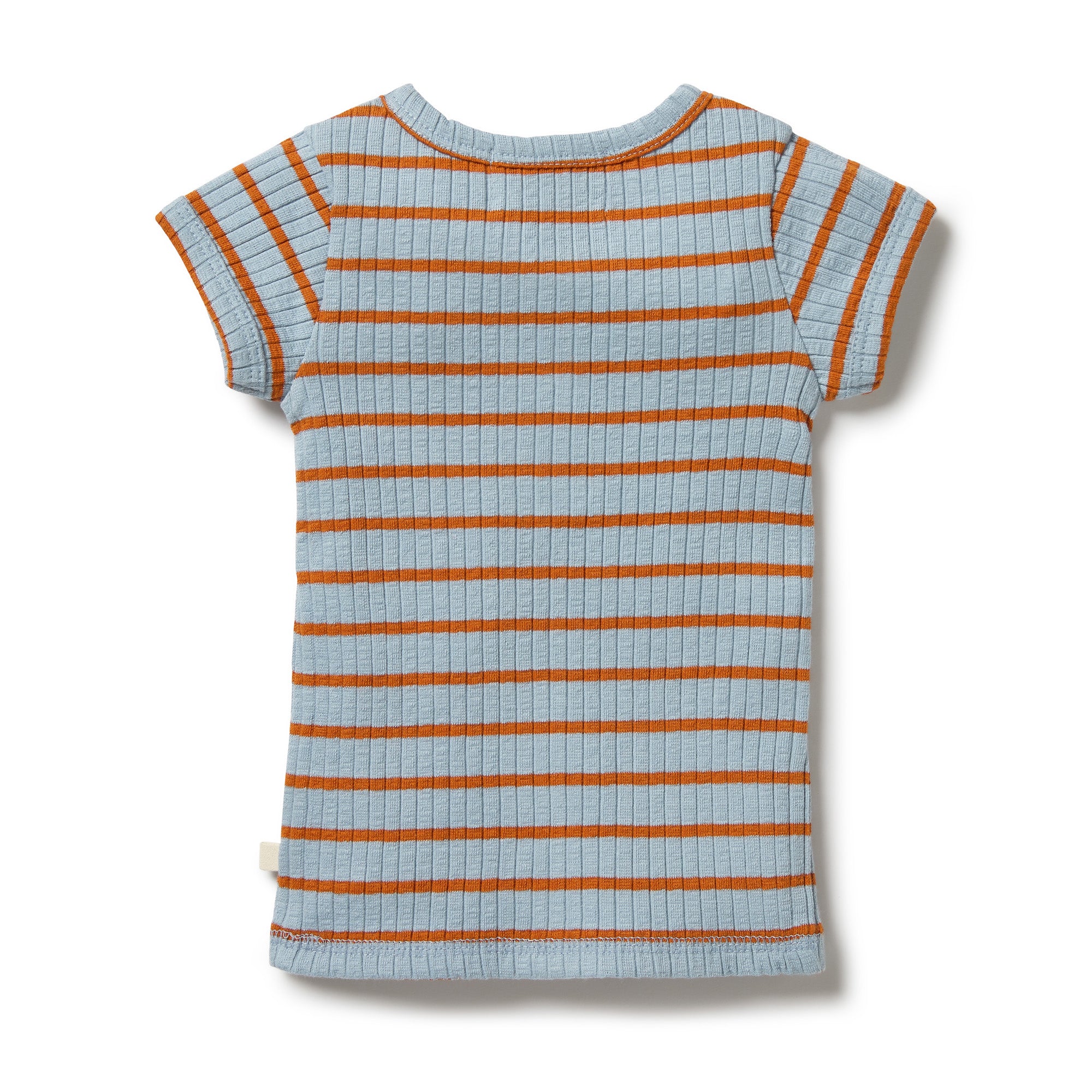 Wilson and Frenchy Organic Stripe Rib Top | Anchor Blue / Rust