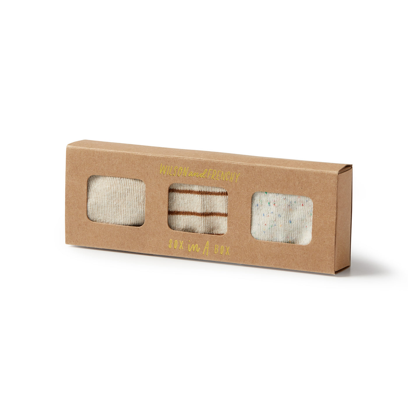 Wilson & Frenchy Organic 3 Pack Baby Socks | Oatmeal / Nimbus Cloud / Dijon
