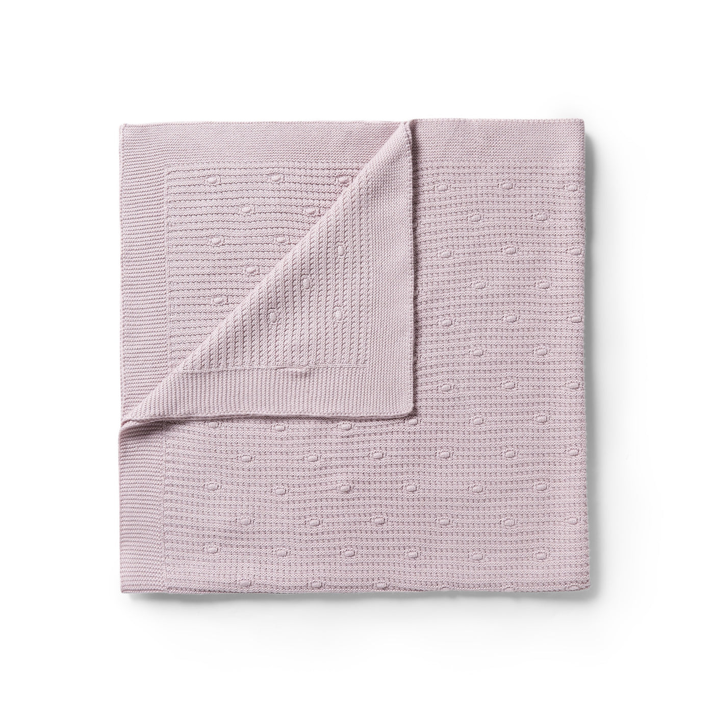 Wilson & Frenchy Knitted Spot Blanket | Lilac Ash