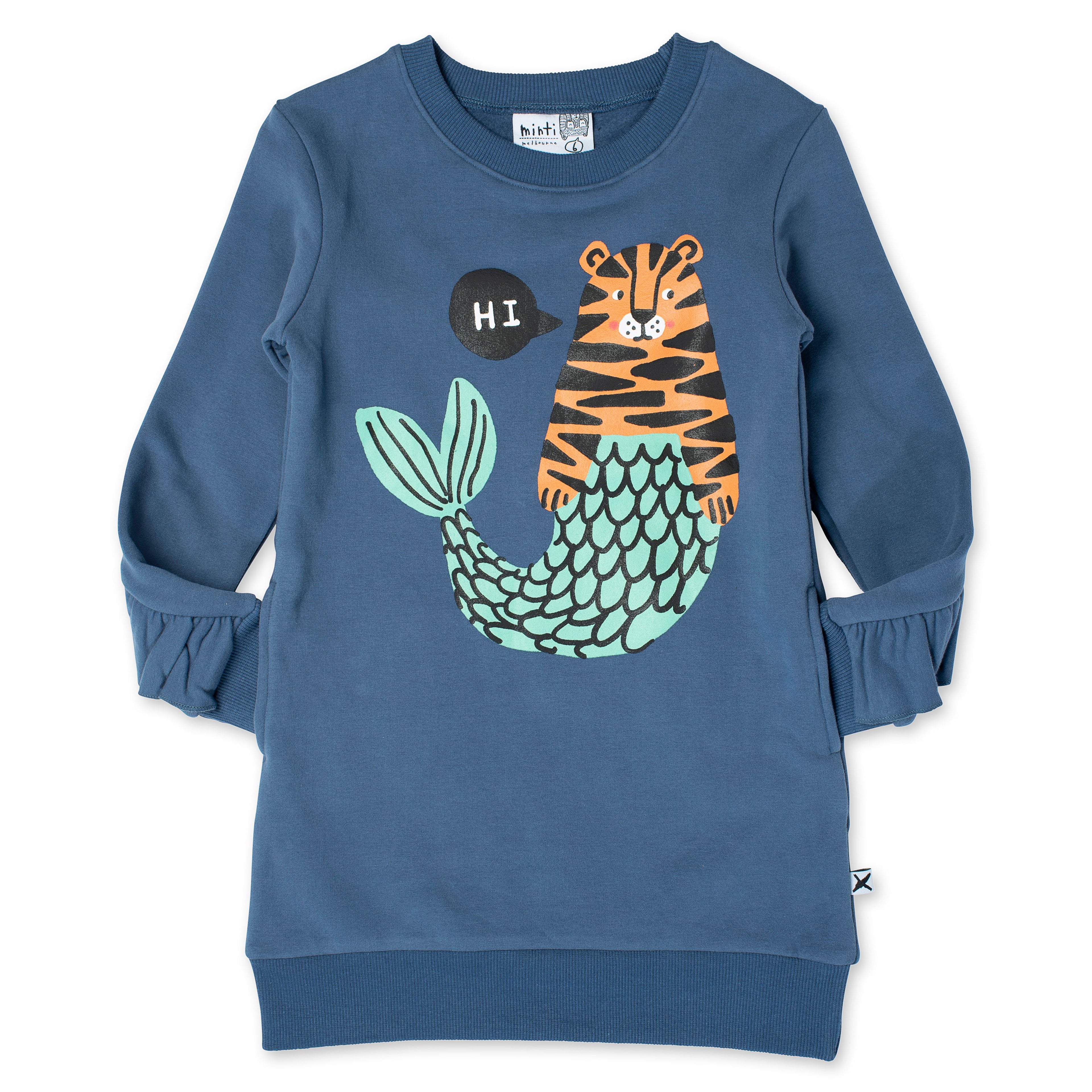 Mer-Cats Furry Dress | Navy