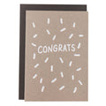 BIG CARD - CONGRATS - White on natural card