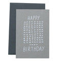 FILL IN BDAY - White on natural card