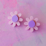 Lottie Stud | Light Pink and Lilac