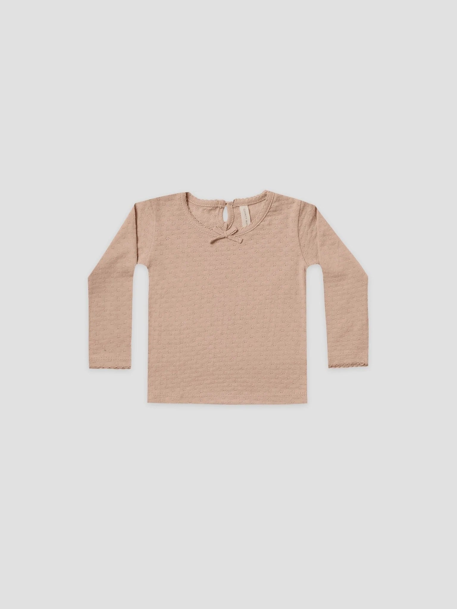 Pointelle Long Sleeve Tee | Blush