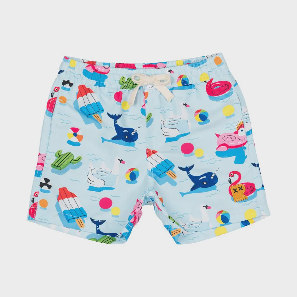 Pool Party Boardshorts With Mesh Lining - Multi