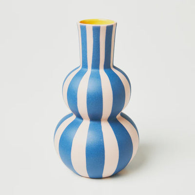 Happy Vase Blue Stripe