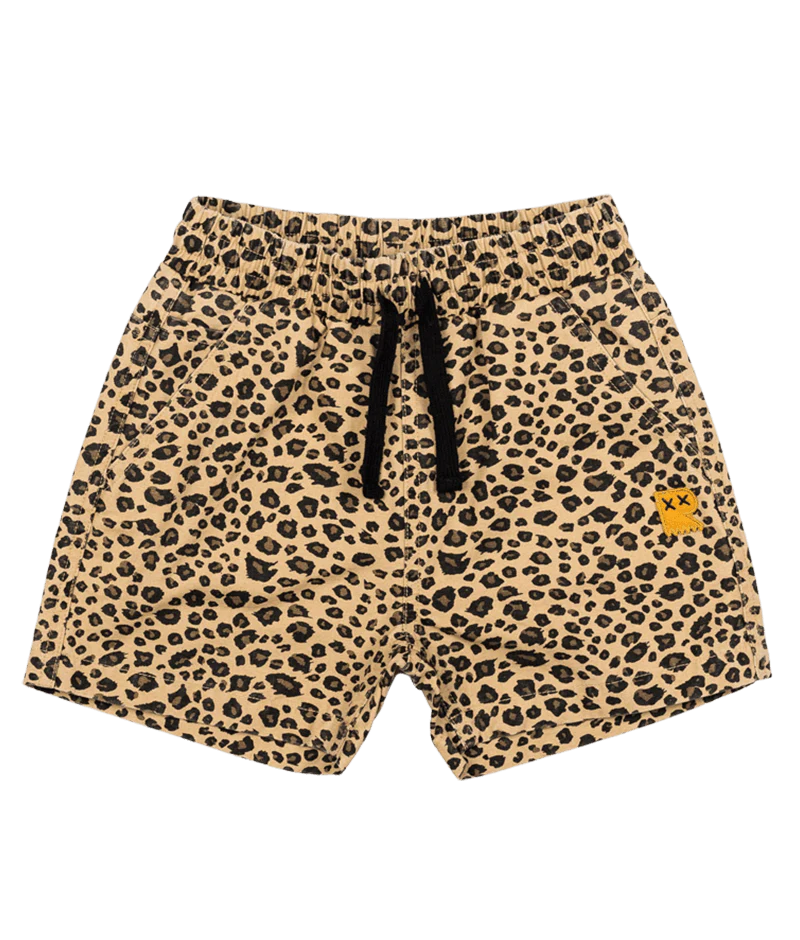 Sand Leopard Shorts - Sand